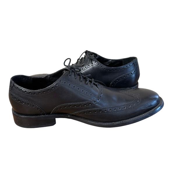 COLE HAAN Mens Wingtip Oxfords Shoes Size 10M C12209 Black - Picture 5 of 12